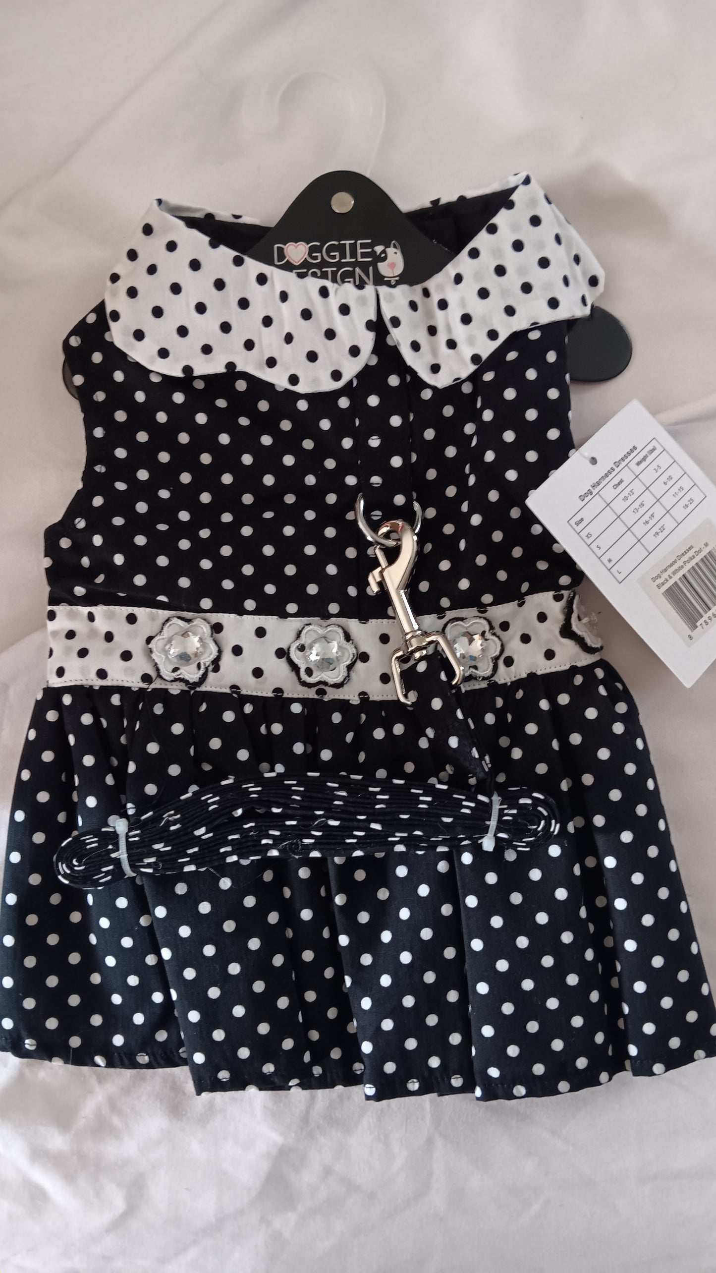 Dress Fancy Polka Dot with matching leash