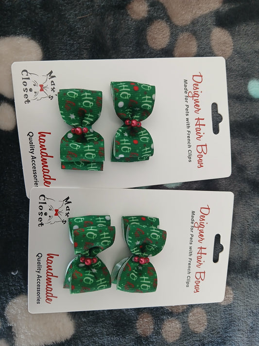 Bows Christmas Green